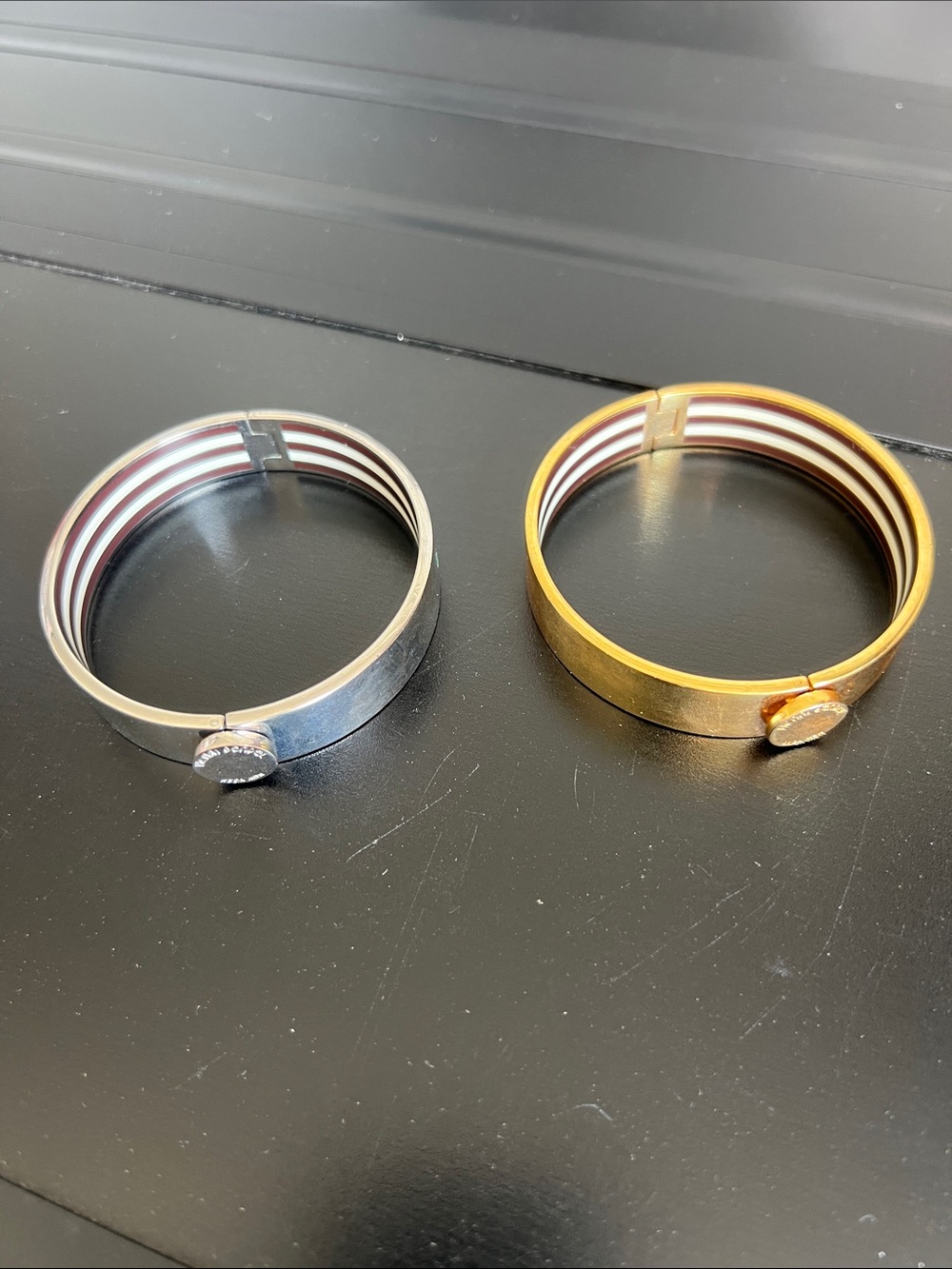henri bendel Gold and Silver Stackable Bangle Duo